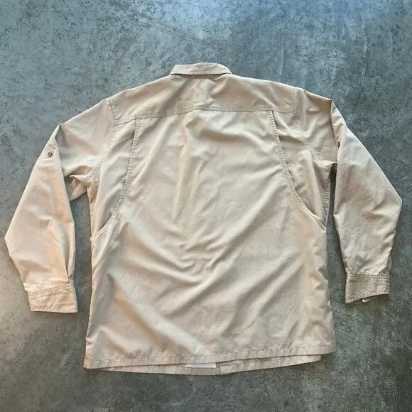 Eddie Bauer Sport Shop Fishing Shirt XL Tan Gorpcore Utility Vent - Picture 11 of 11